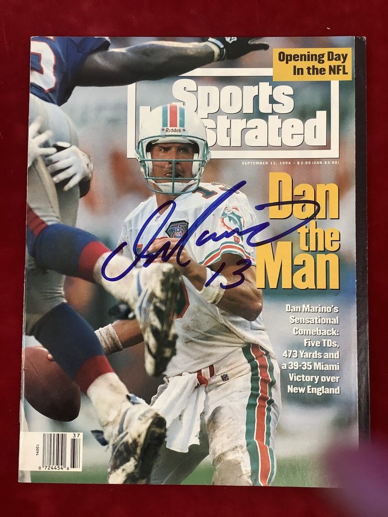 Dan Marino Signed Sports Illustrated 9/12/94 No Label Dolphins Autograph HOF JSA
