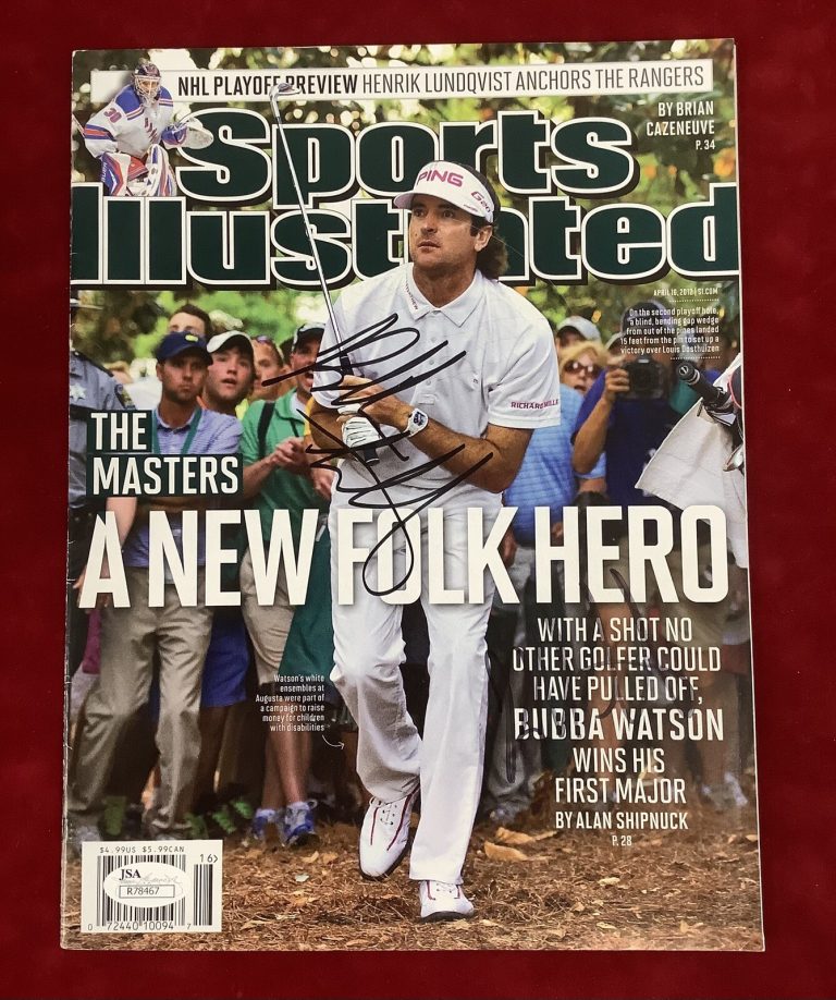 Bubba Watson Signed Sports Illustrated 4/16/12 No Label Golf Open Master PGA JSA