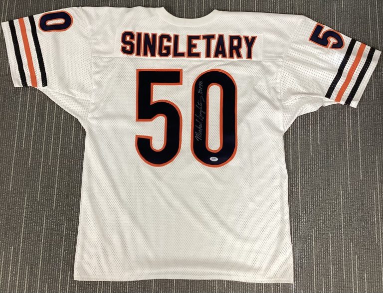 Mike Singletary Signed Jersey Chicago Bears HOF Football Autograph Inscr PSA/DNA