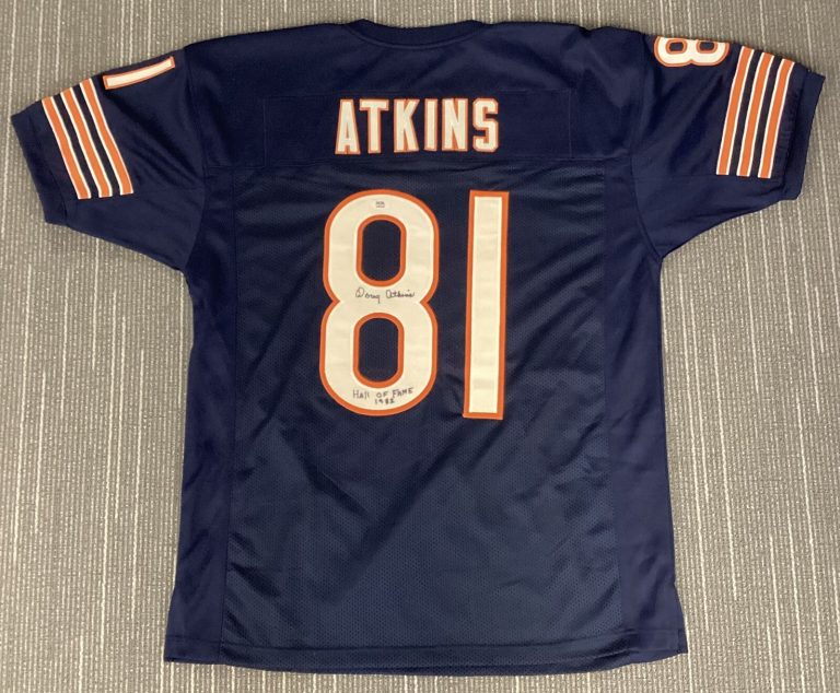 Doug Atkins Signed Jersey Chicago Bears HOF Football Autograph Inscr PSA/DNA