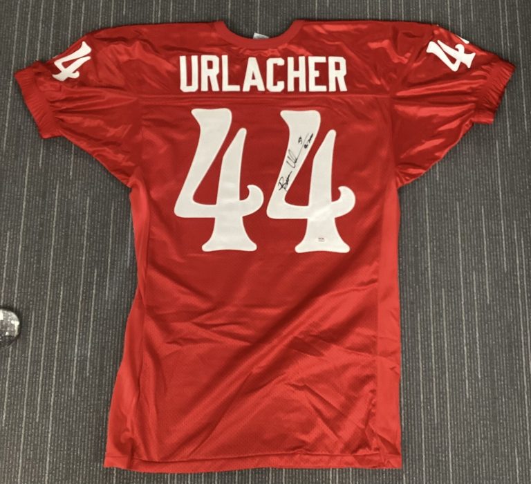 Brian Urlacher Signed Jersey Bears NFL Football Red Stats Autograph PSA/DNA