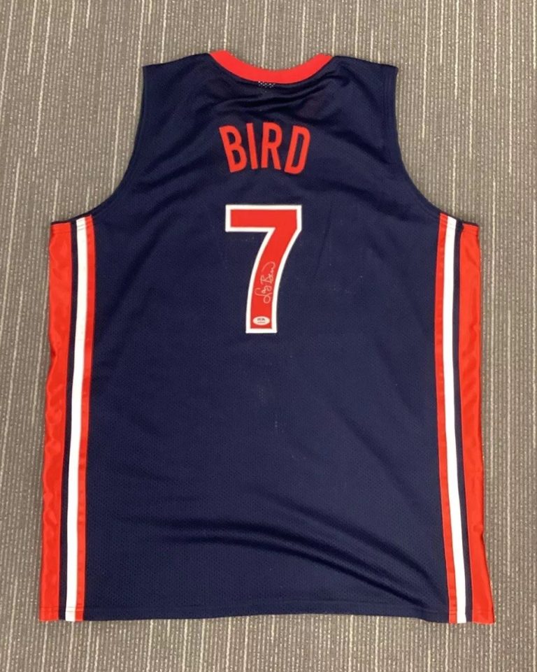 Larry Bird Signed Jersey #7 Basketball Olympic Dream Team Autograph PSA/DNA ￼