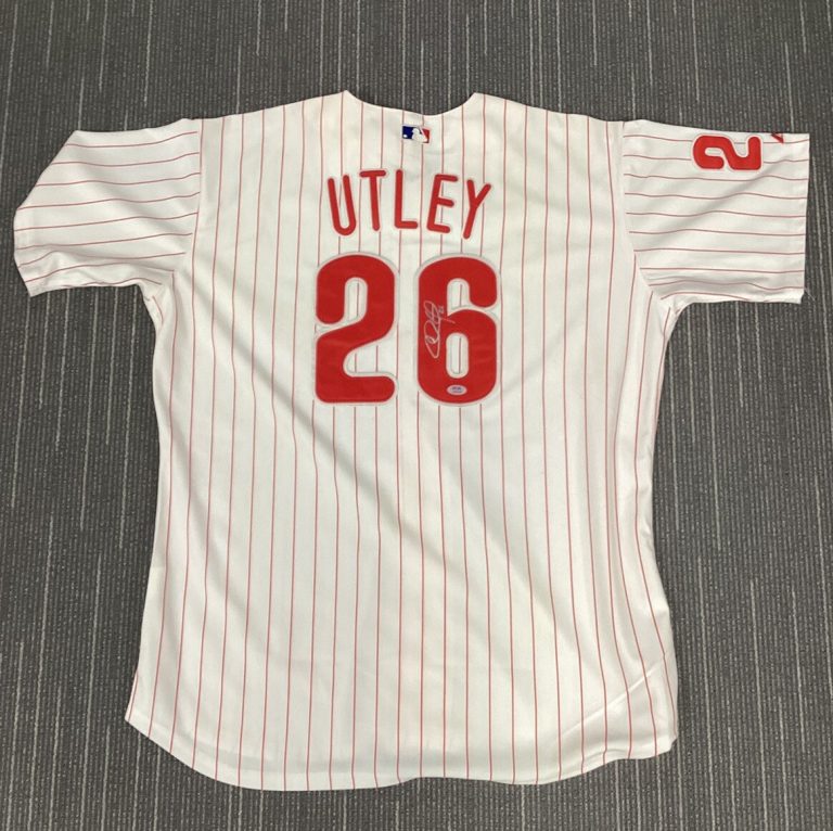 Chase Utley Signed Jersey Authentic Phillies MLB Baseball Autograph PSA/DNA