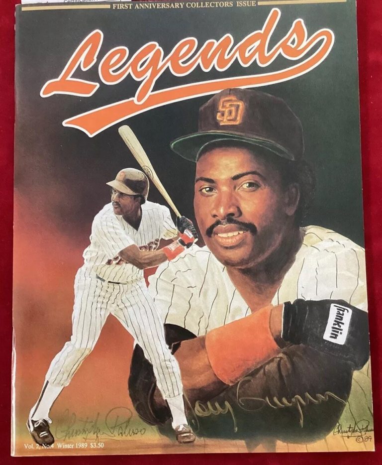 Tony Gwynn Signed Legends Magazine 1989 Sports Memorabilia HOF Autograph JSA￼