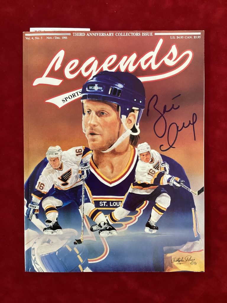 Brett Hull Signed Legends Magazine 1991 Cards Sports Memorabilia Autograph JSA