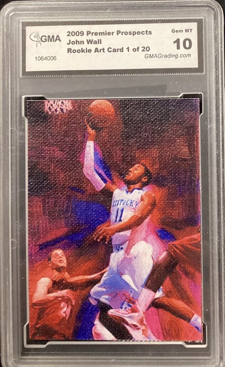 2009 Premiere Prospects John Wall Rookie Art Card GMA 10 Gem Mint /20 Basketball