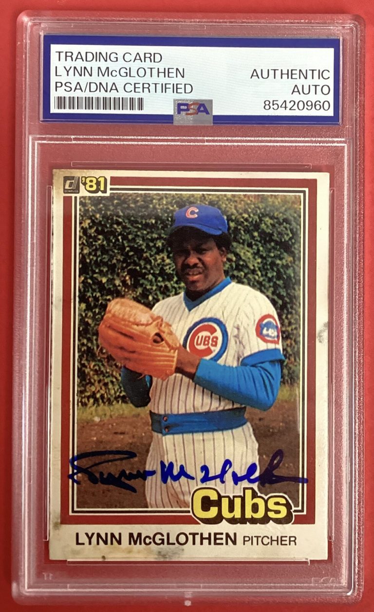 Lynn McGlothen Signed 1981 Donruss #562 Cubs Baseball Card Autograph MLB PSA/DNA