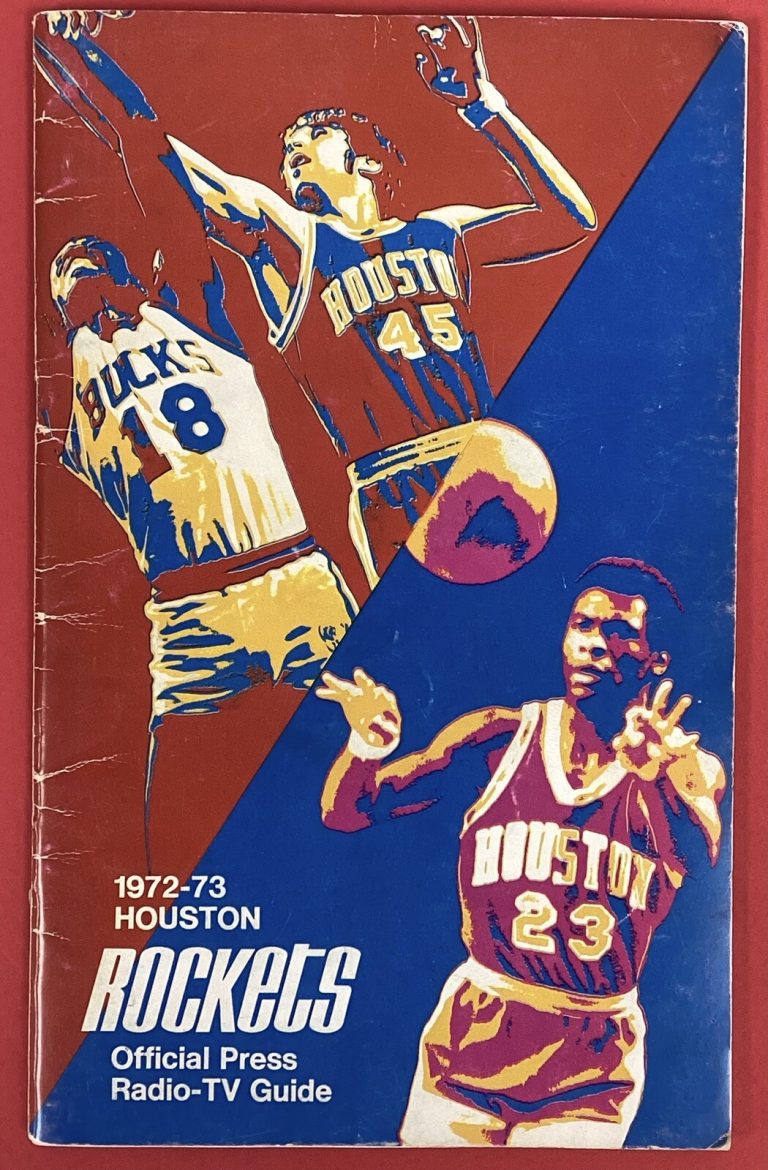 1972-73 Houston Rockets Signed Official Guide Basketball 11 Autographs TPG