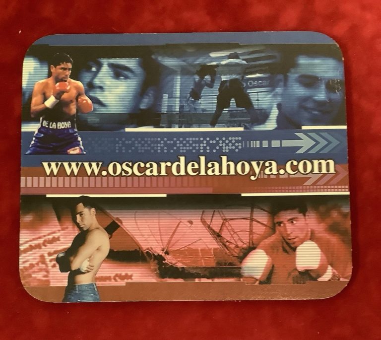 Oscar De La Hoya Boxing Mousepad Mouse Pad Gaming Vintage Website Advertisement
