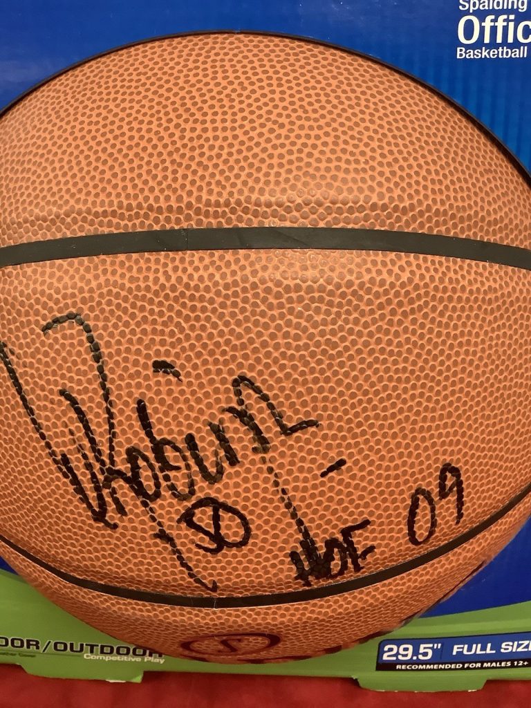 David Robinson Signed Basketball Spalding HOF 09 Inscription Autograph PSA/DNA
