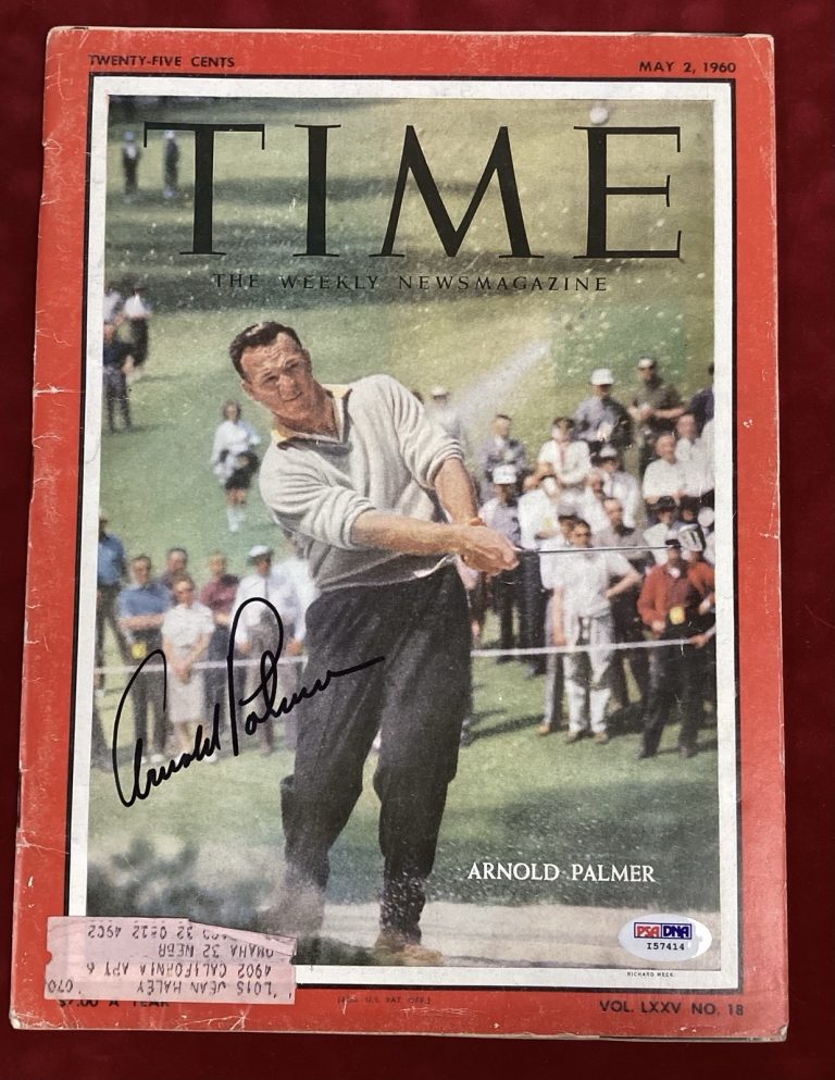 Arnold Palmer Signed Time Magazine 5/2/60 Golf Master PGA Champ Autograph JSA