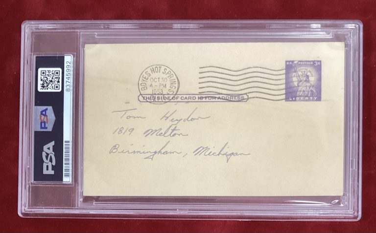 Willie Galimore Signed GPC Chicago Bears Football Club 1953 Autograph PSA/DNA