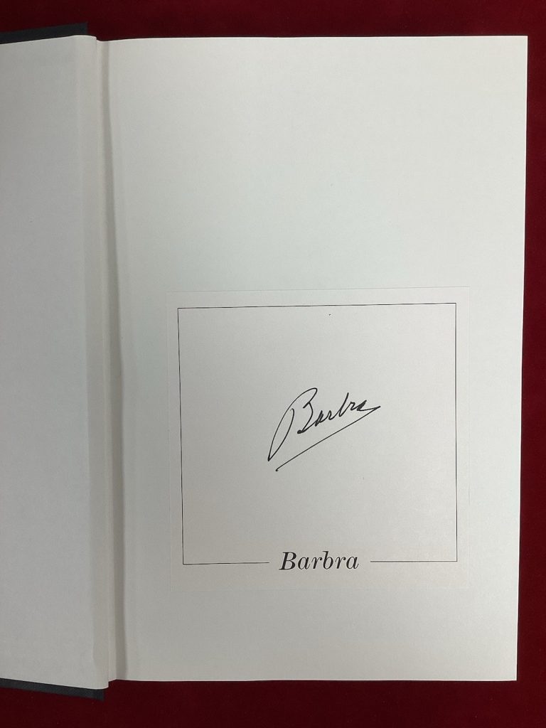 Barbra Streisand Signed Book My Name Is Barbra HCB Singer Music Autograph TPG