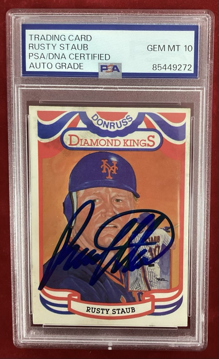 Rusty Staub Signed 1983 Donruss #6 Baseball Card Mets  Autograph PSA/DNA Gem 10