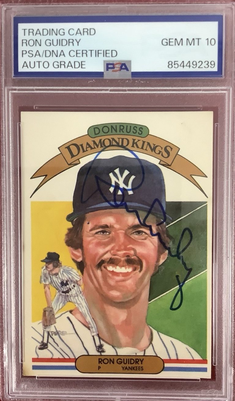Ron Guidry Signed 1982 Donruss #17  Baseball Card Autograph PSA/DNA Gem Mt 10