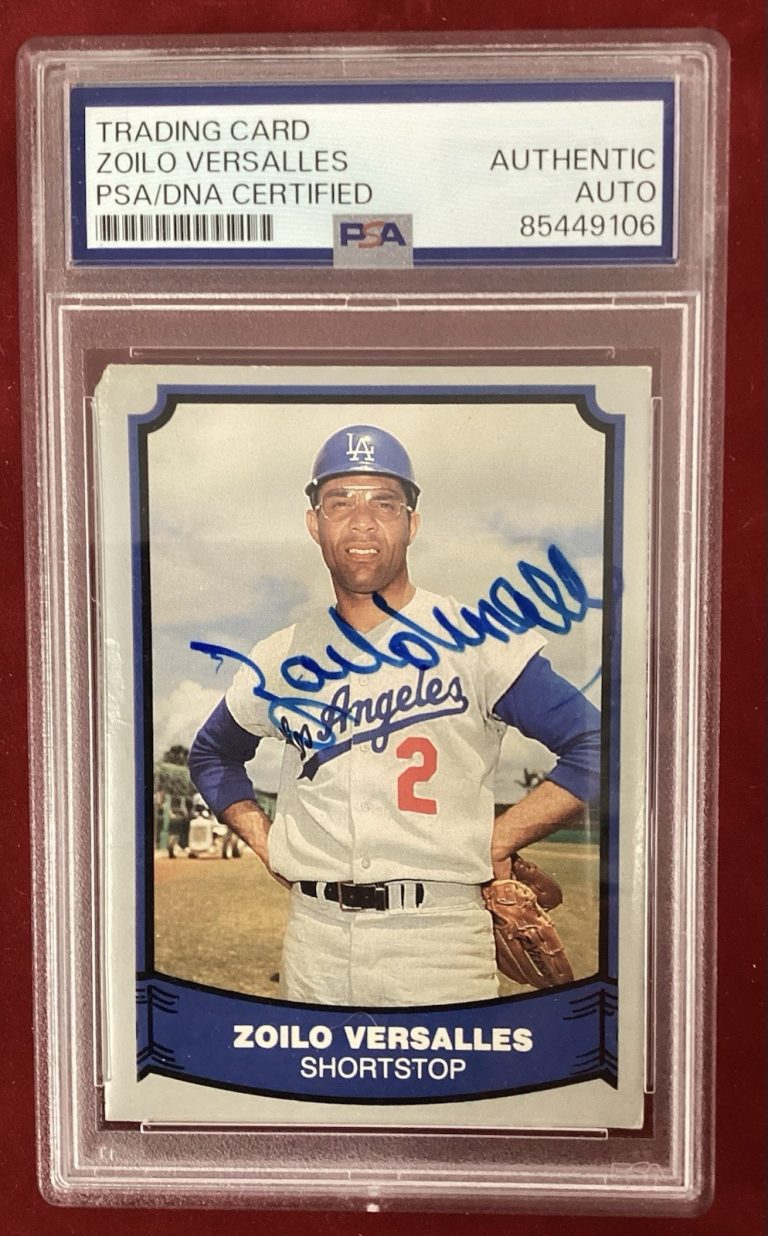 Zoilo Versalles Signed 1988 Pacific #107 Dodgers Baseball Card Autograph PSA/DNA