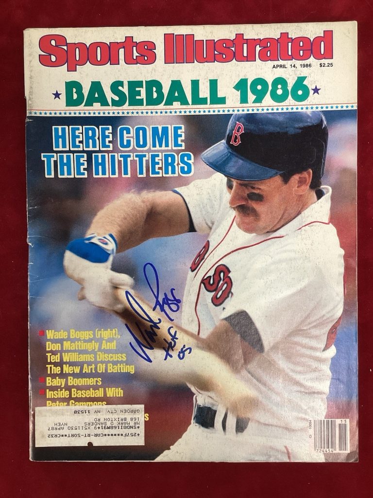 Wade Boggs Signed Sports Illustrated 4/14/86 Rookie Cover Red Sox Auto HOF JSA 2