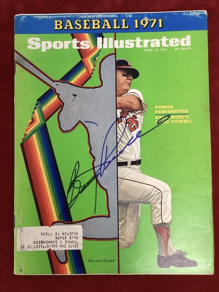Boog Powell Signed Sports Illustrated 4/12/71 Orioles Baseball Autograph JSA