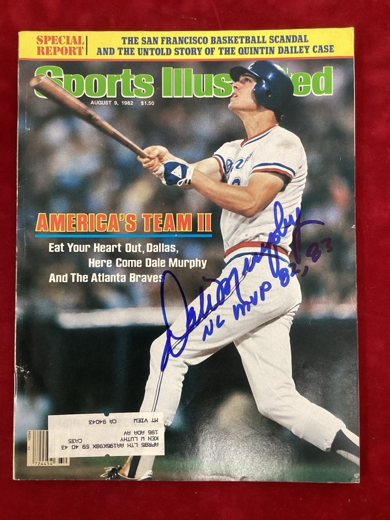 Dale Murphy Signed Sports Illustrated 8/9/82 RC Brave MVP Baseball Autograph JSA