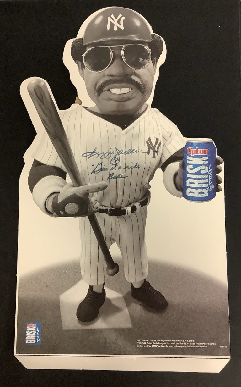 Reggie Jackson Signed Store Display Lipton Brisk Iced Tea 1987 Autograph HOF JSA