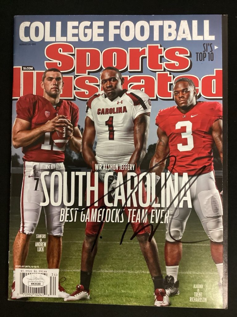 Trent Richardson Signed Sports Illustrated Mag 8/22/11 No Label Alabama Auto JSA