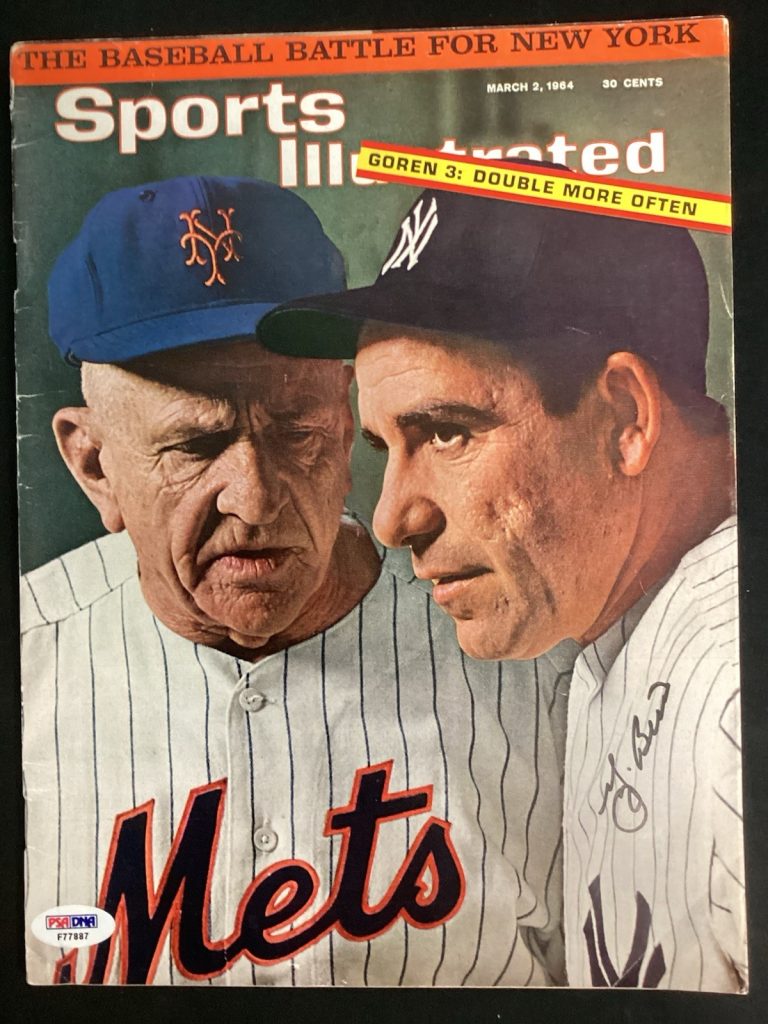 Yogi Berra Signed Sports Illustrated 3/2/1964 Yankees Autograph No Label PSA/DNA