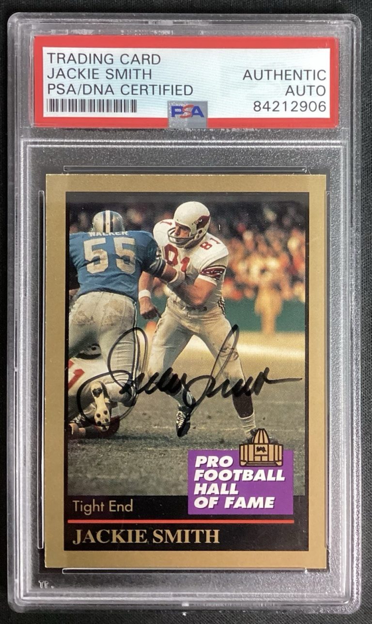 Jackie Smith Signed 1994 Enor Football Card HOF Cardinals Autograph PSA/DNA