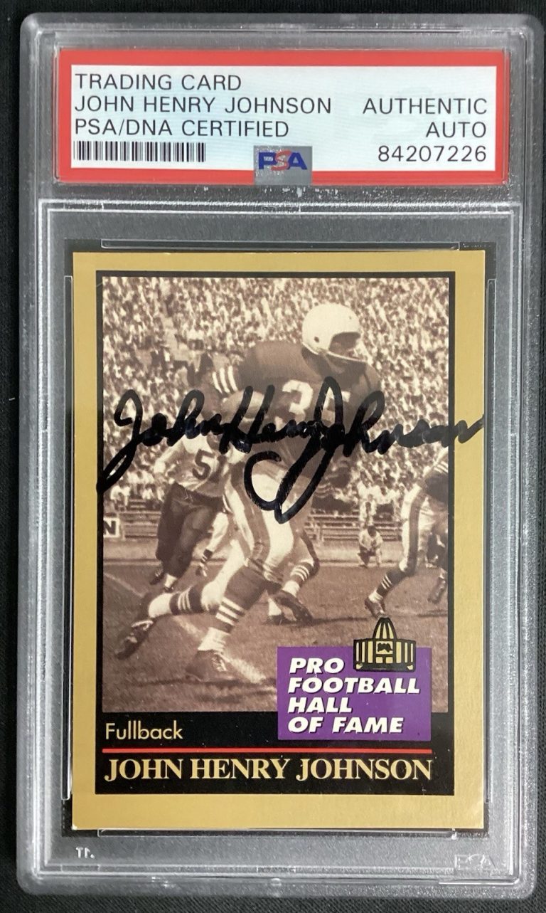 John Henry Johnson Signed 1991 Enor #72 Football Card HOF 49er Autograph PSA/DNA