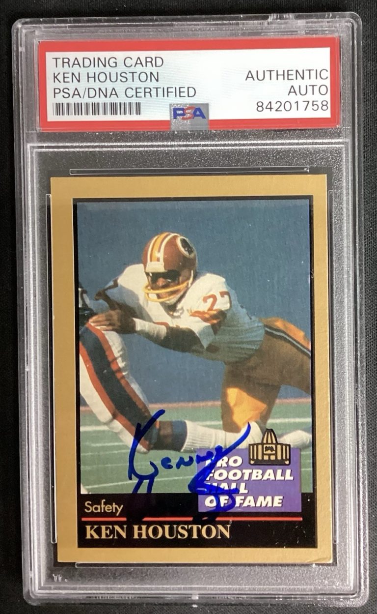 Ken Houston Signed 1991 Enor #67 Football Card HOF Redskins Autograph PSA/DNA