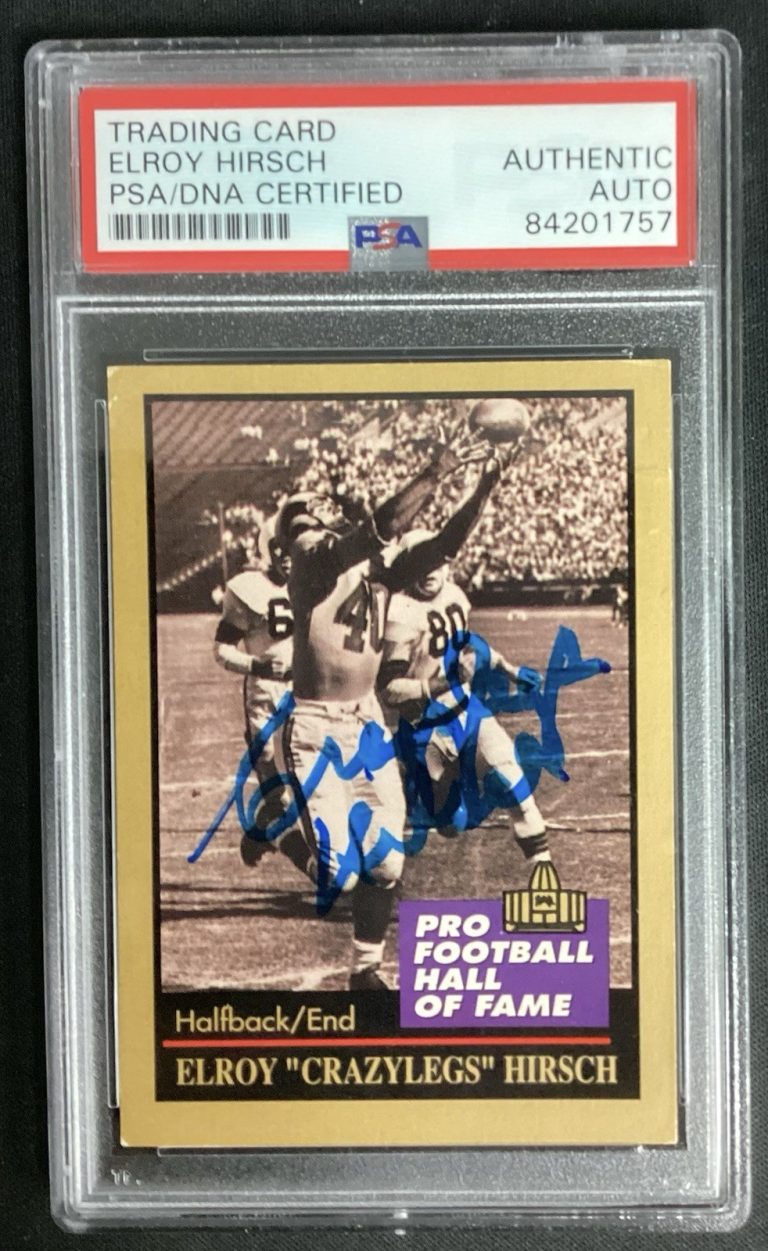 Elroy Hirsch Signed 1991 Enor #66 Football Card HOF Rams Autograph PSA/DNA