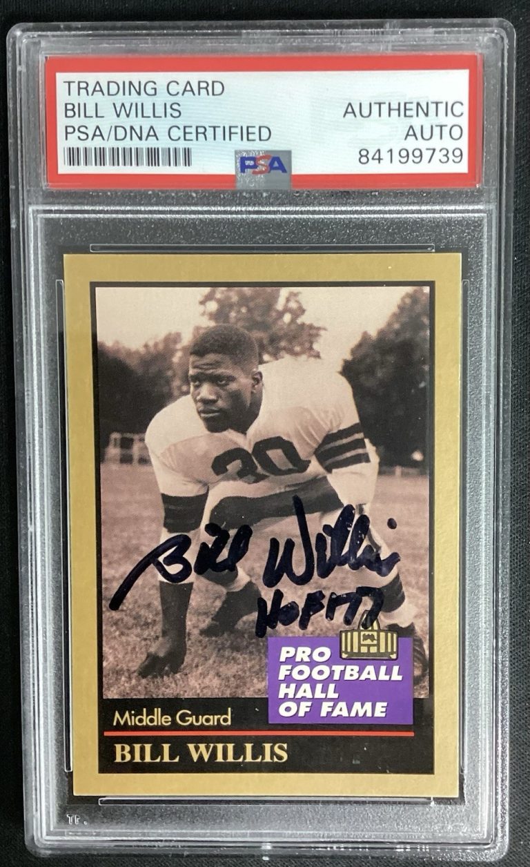 Bill Willis Signed 1991 Enor #151 Football Card HOF Giants Autograph PSA/DNA