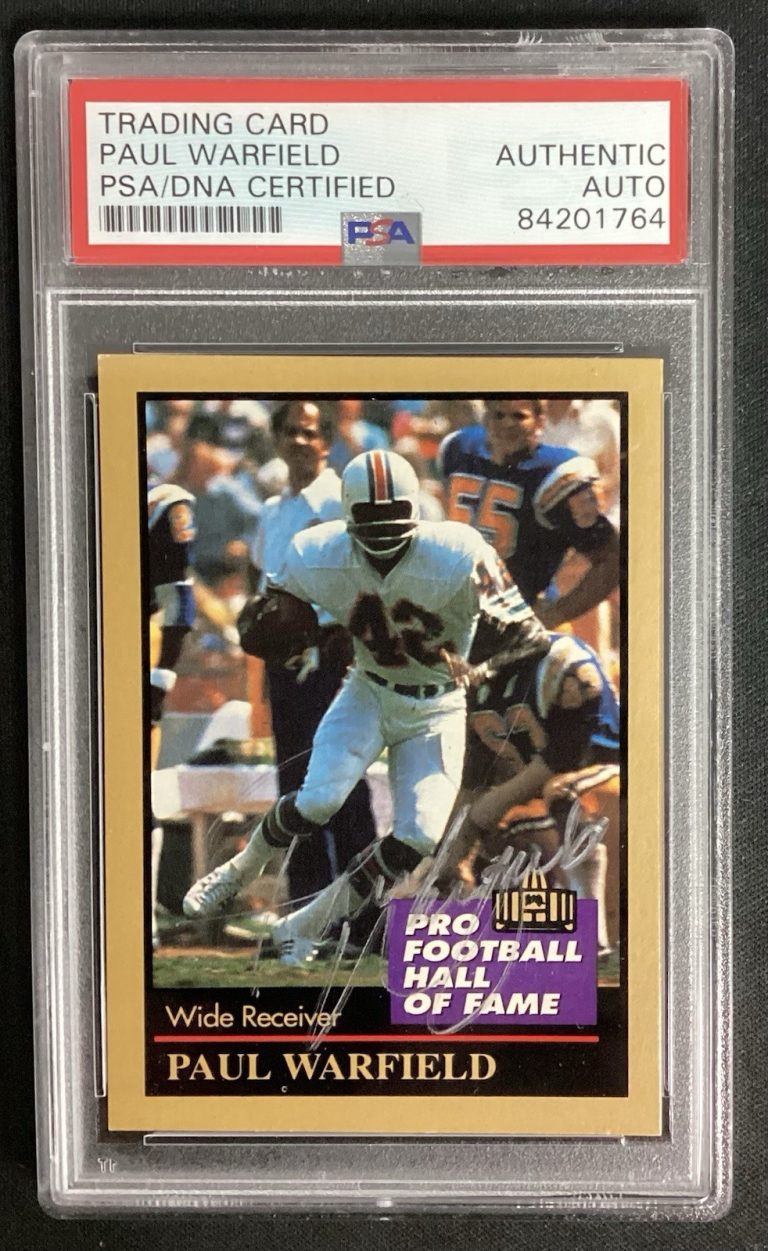 Paul Warfield Signed 1991 Enor #148 Football Card HOF Dolphins Autograph PSA/DNA