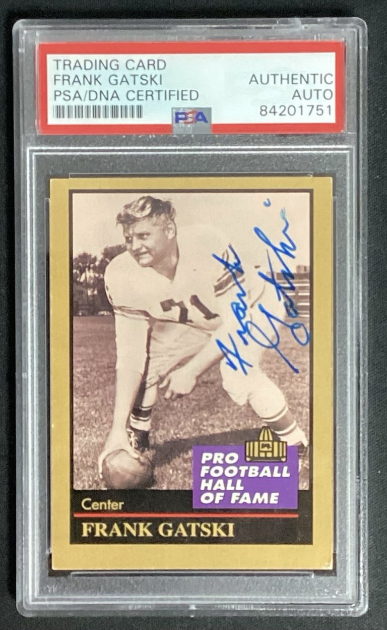 Frank Gatski Signed 1991 Enor #44 Football Card HOF Browns Autograph PSA/DNA