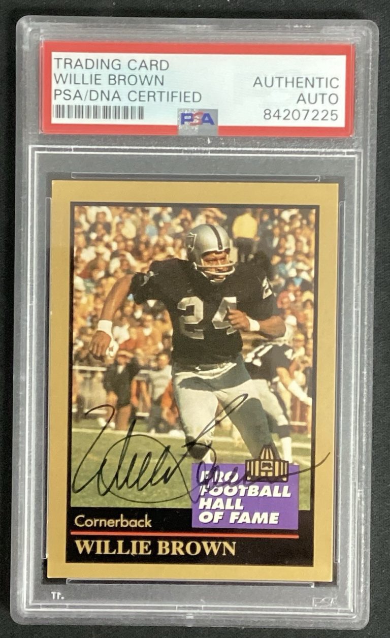 Willie Brown Signed 1991 Enor #20 Football Card HOF Raiders Autograph PSA/DNA