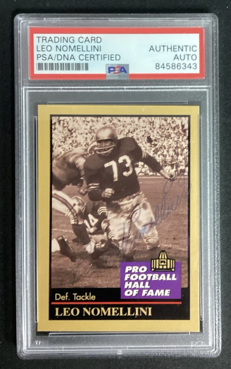 Leo Nomellini Signed 1991 Enor #109 Football Card HOF 49ers Autograph PSA/DNA