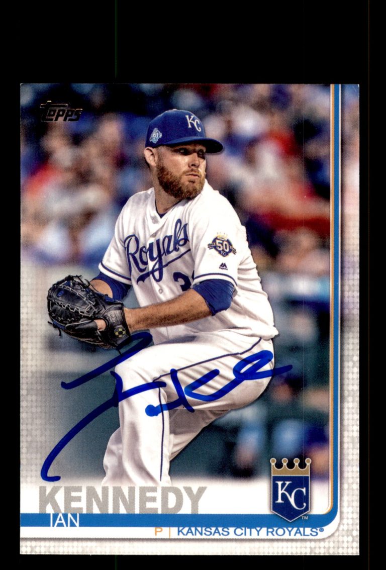 Signed Baseball Card Auto Ian Kennedy 2019 Topps #108 Kansas City Royals