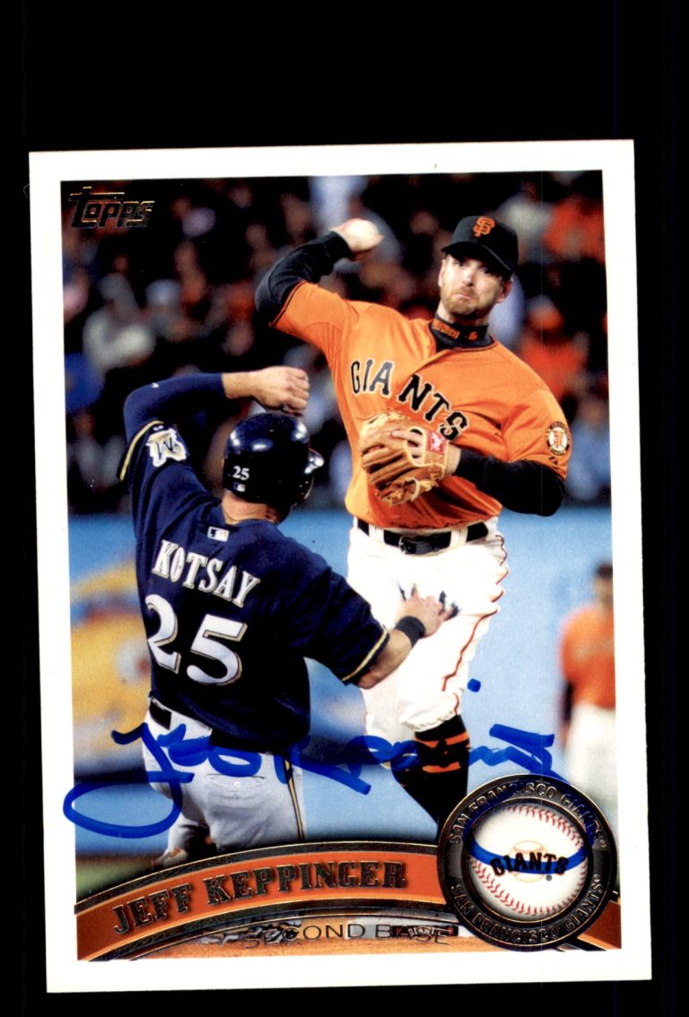 Signed Baseball Card Auto Jeff Keppinger 2011 Topps Update #US131 Giants