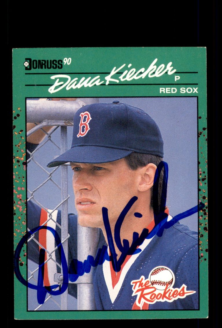 Signed Baseball Card Auto Dana Kiecker 1990 Donruss The Rookies #28 Red Sox