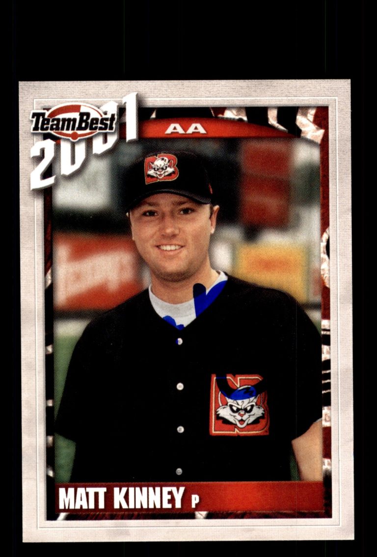 Signed Baseball Card Auto Matt Kinney 2001 Team Best #58 New Britain Rock Cats