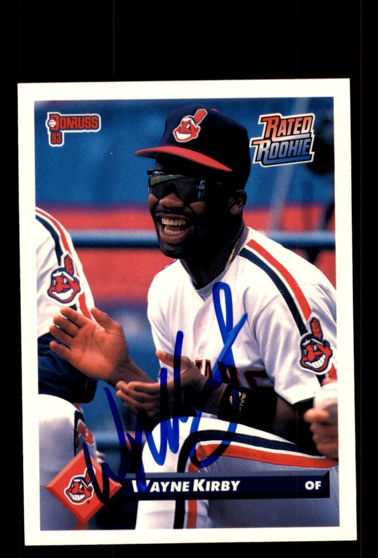 Signed Baseball Card Auto Wayne Kirby 1993 Donruss #380 Cleveland Indians
