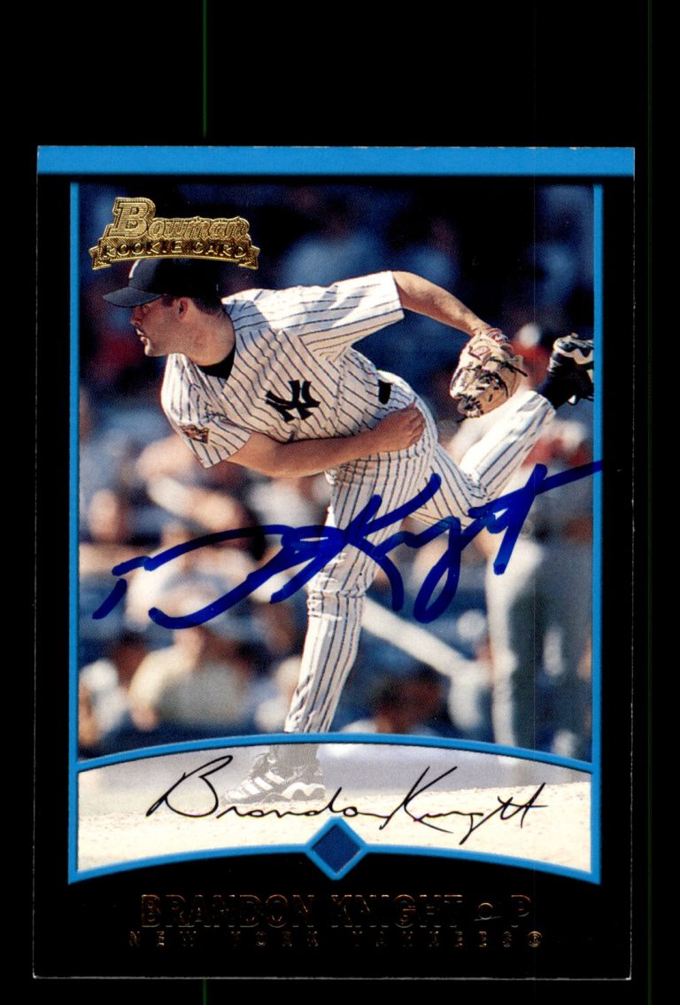Signed Baseball Card Auto Brandon Knight 2001 Bowman #BDP57 New York Yankees
