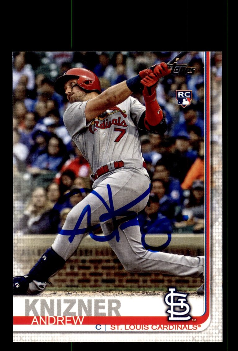 Signed Baseball Card Auto Andrew Knizner 2019 Topps #US182 Cardinals