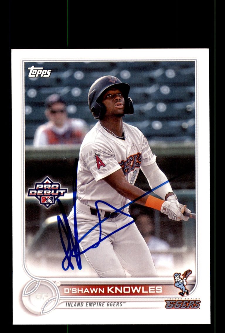 Signed Baseball Card Auto D'Shawn Knowles 2022 Topps Pro Debut #PD-131