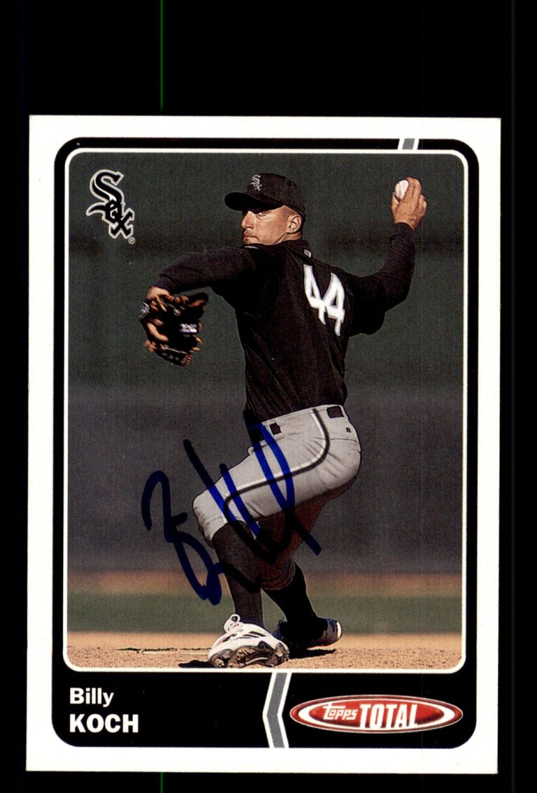 Signed Baseball Card Auto Billy Koch 2003 Topps Total #309 Chicago White Sox