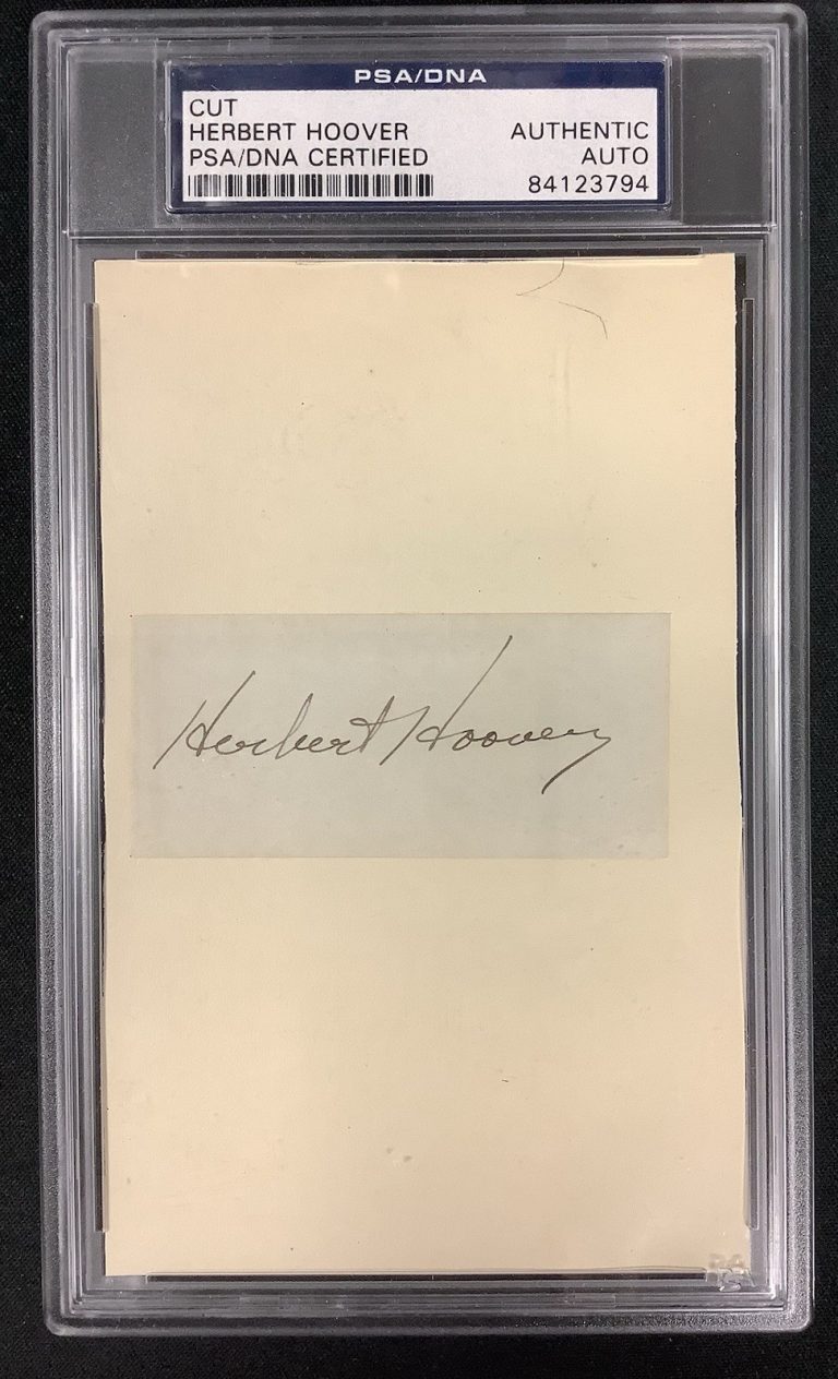 Herbert Hoover Signed Cut US President Museum Potus Autograph PSA/DNA