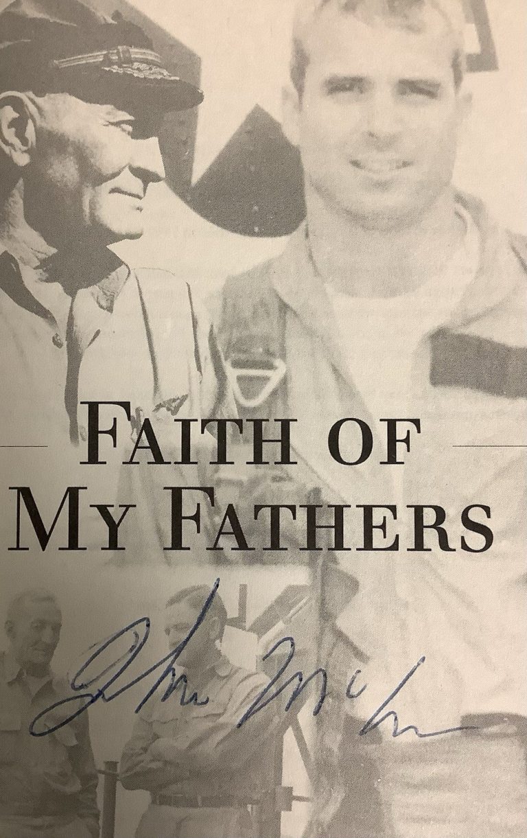 John McCain Signed Book Faith Of My Fathers Soft Cover USSenator Autograph TPG