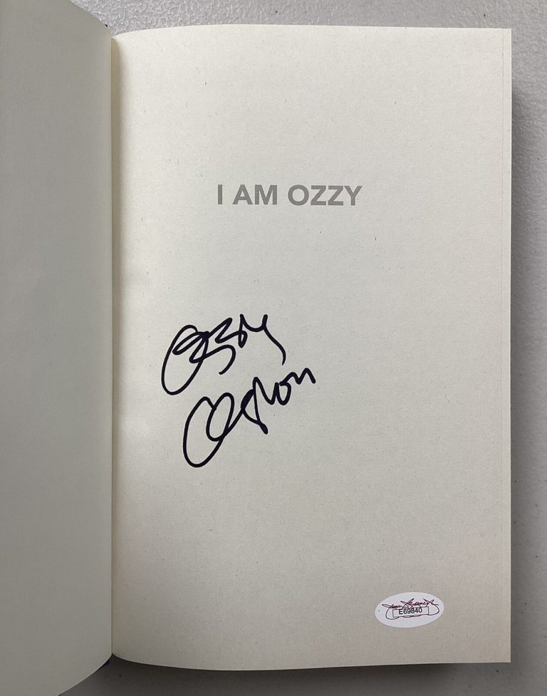 Ozzy Osbourne Signed Book I Am Ozzy Black Sabbath Rock Autograph Sharon HOF JSA