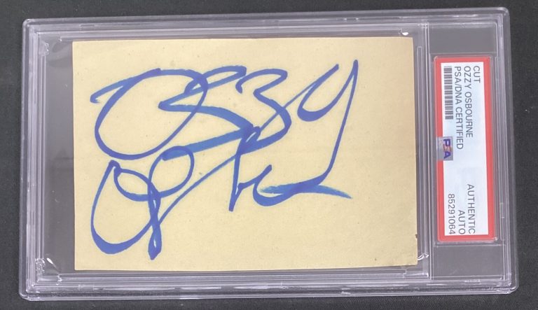 Ozzy Osbourne Signed Cut HOF Music Black Sabbath Vintage Autograph PSA/DNA