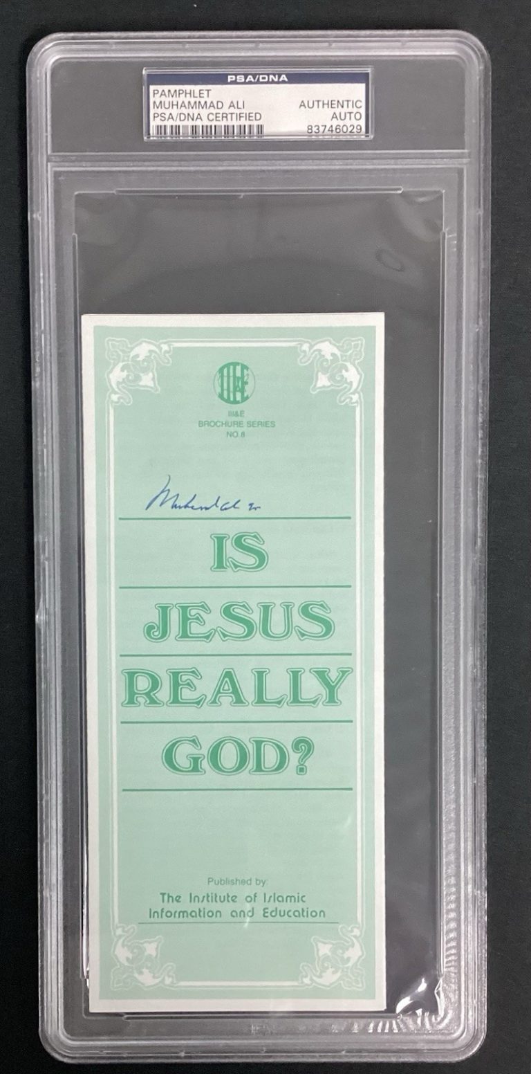 Muhammad Ali Signed Pamphlet Boxing HOF Auto Islam Is Jesus Really God? PSA/DNA
