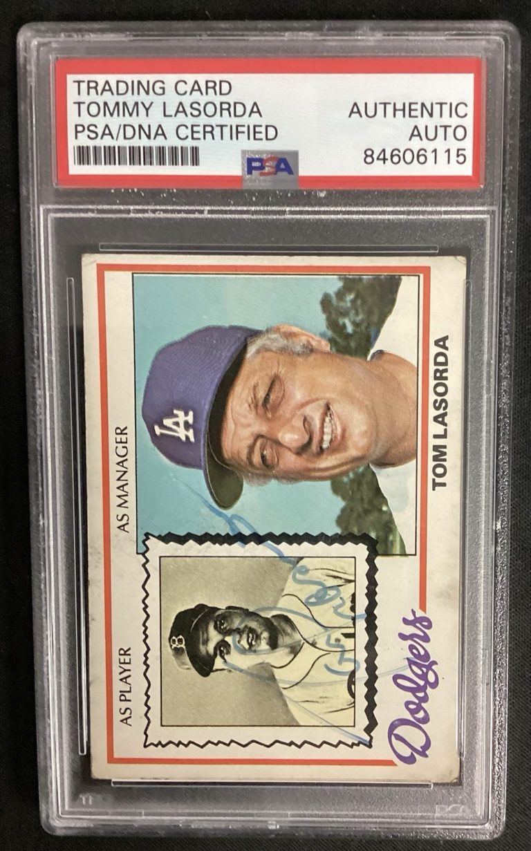 Tommy Lasorda Signed 1978 Topps #189 Baseball Card Dodgers HOF Autograph PSA/DNA